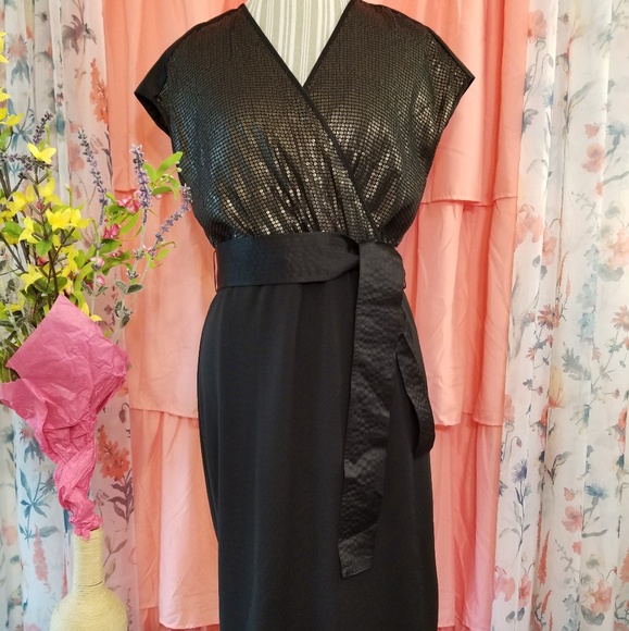 Narciso Rodriguez Dresses & Skirts - 🌻🌺🌻NARCISO RODRIGUEZ SEQUIN BELTED WRAP DRESS!!